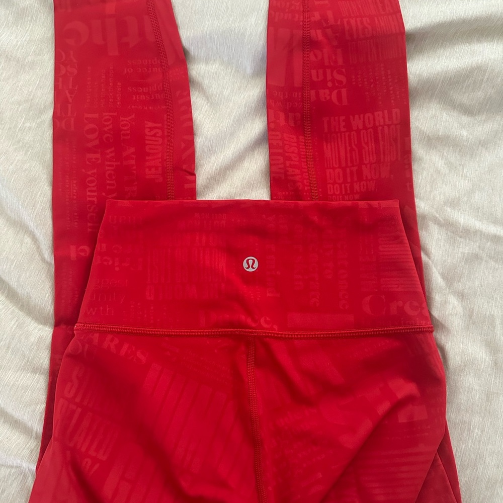 Lululemon Red High-Waisted Luxtreme Leggings